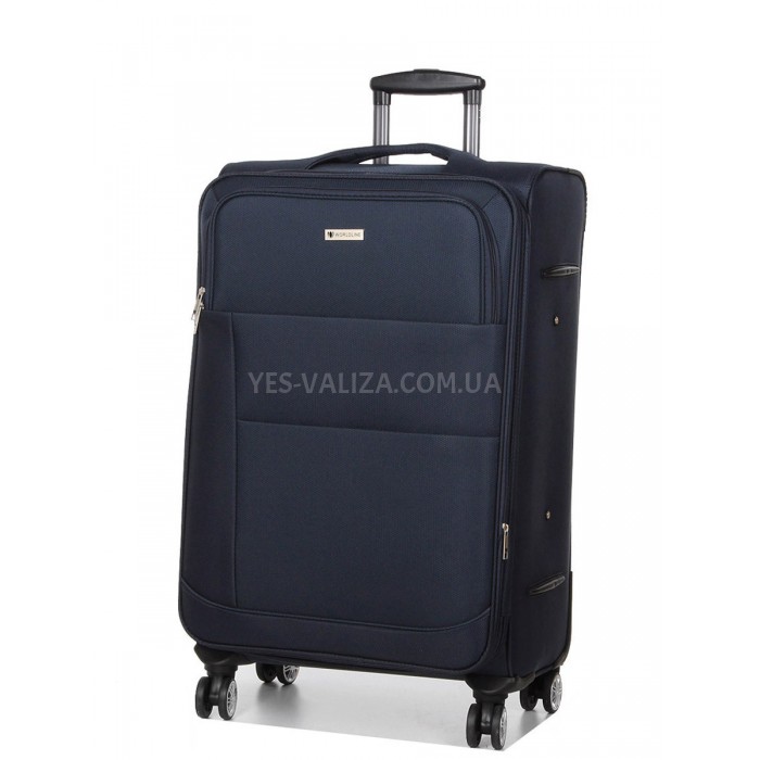 Чемодан большой L ткань синий 77х48х32(+5)см/110л/4.3кг/Worldline 620, фото 2