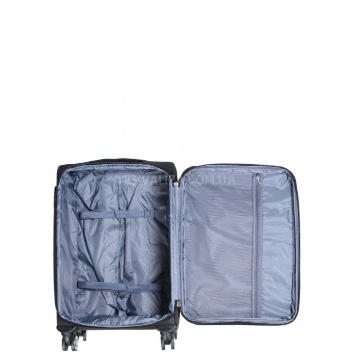 Чемодан средний M ткань чёрный 67х43х29(+5)см/77л/3.8кг/Worldline 620, фото 10