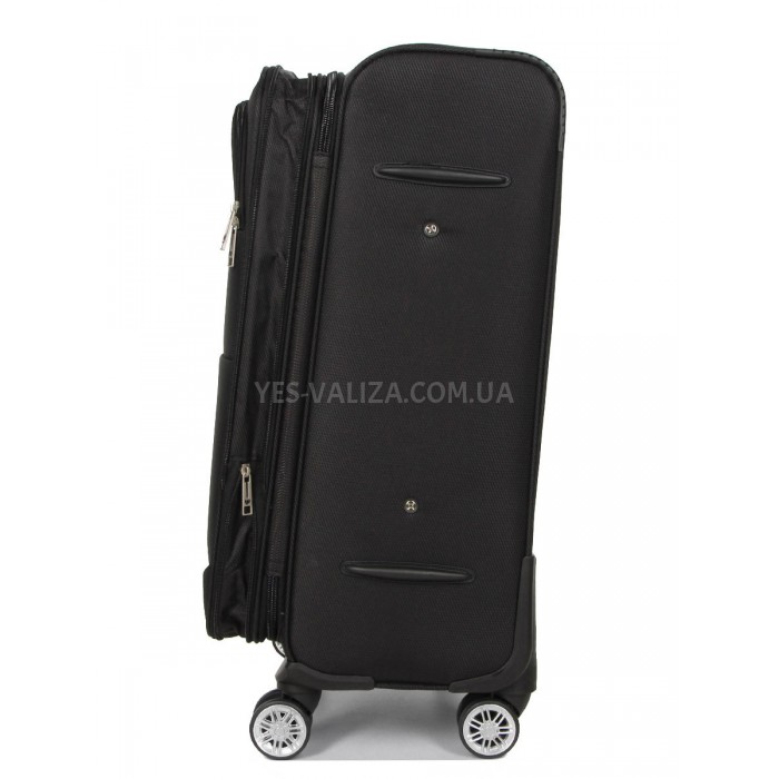 Валіза середня M тканина чорна 67х43х29(+5)см/77л/3.8кг/Worldline 620, фото 5