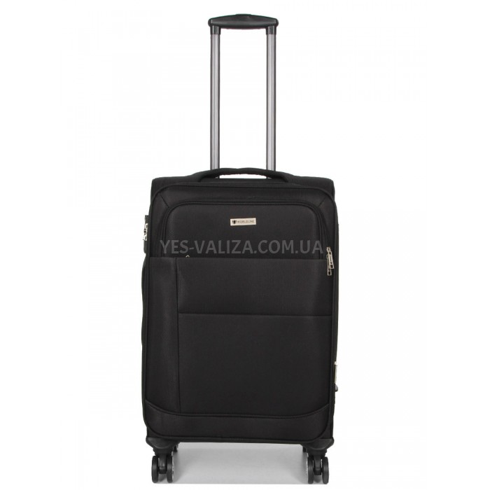 Чемодан средний M ткань чёрный 67х43х29(+5)см/77л/3.8кг/Worldline 620, фото 1
