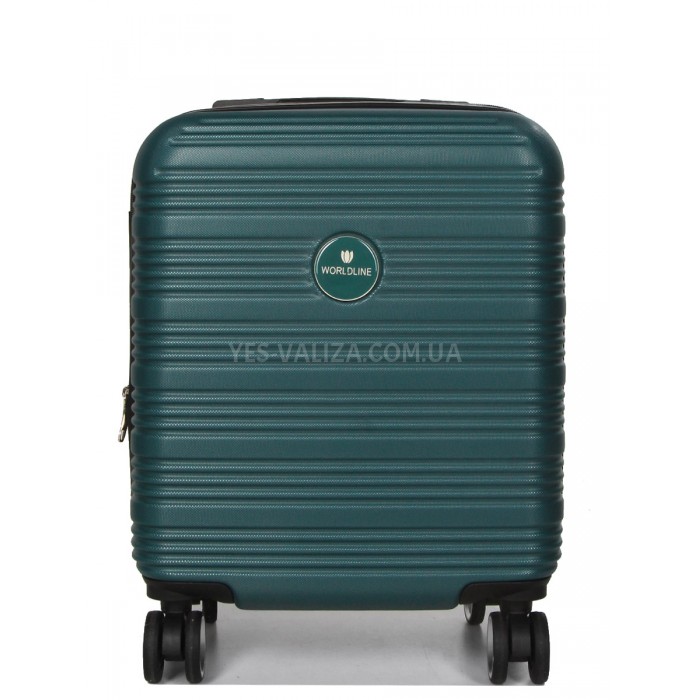 Чемодан ручная кладь XS зелёный 45х35х20(+5)см/30л/2.5кг/Worldline 805, фото 3