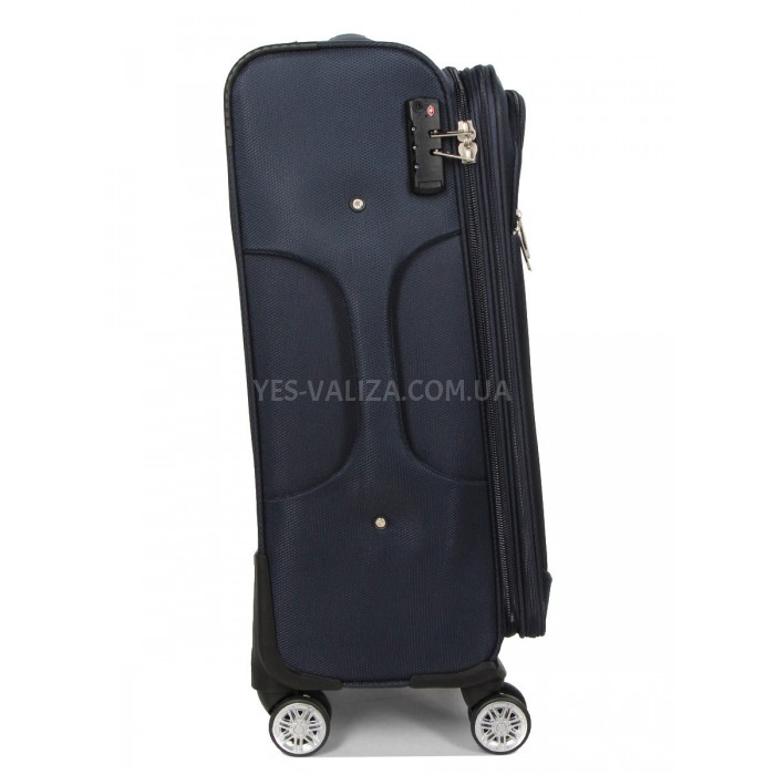 Чемодан средний M ткань синий 67х43х29(+5)см/77л/3.8кг/Worldline 620, фото 4