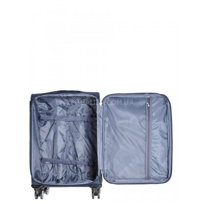 Чемодан средний M ткань синий 67х43х29(+5)см/77л/3.8кг/Worldline 620, фото 10
