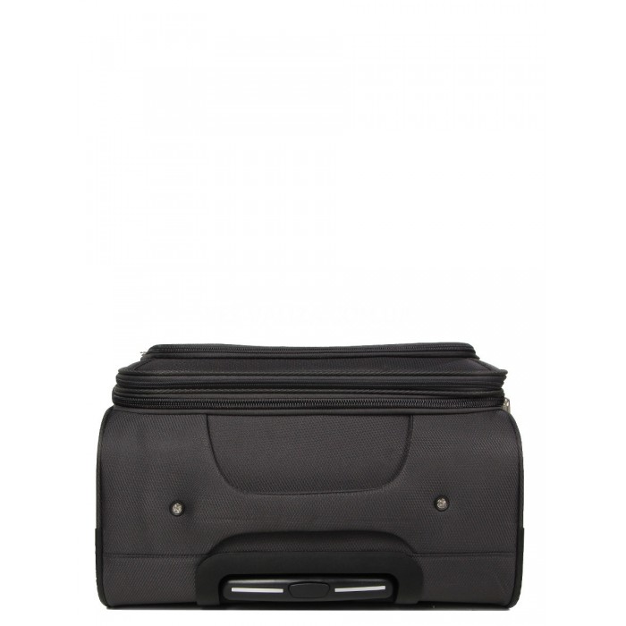 Чемодан средний M ткань серый 67х43х29(+5)см/77л/3.8кг/Worldline 620, фото 6