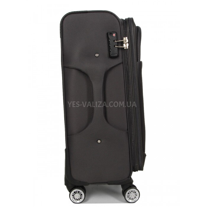 Валіза середня M тканина сіра 67х43х29(+5)см/77л/3.8кг/Worldline 620, фото 4