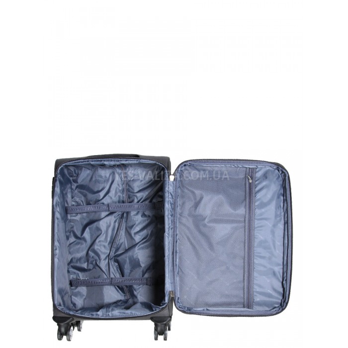 Чемодан средний M ткань серый 67х43х29(+5)см/77л/3.8кг/Worldline 620, фото 10