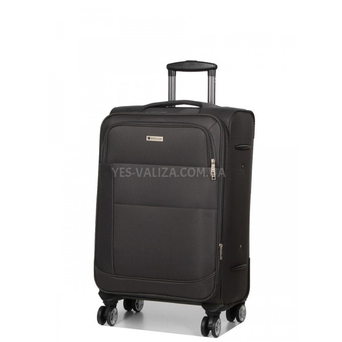 Чемодан средний M ткань серый 67х43х29(+5)см/77л/3.8кг/Worldline 620, фото 2