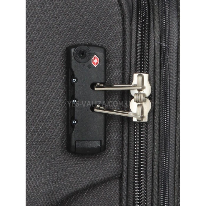 Чемодан средний M ткань серый 67х43х29(+5)см/77л/3.8кг/Worldline 620, фото 8