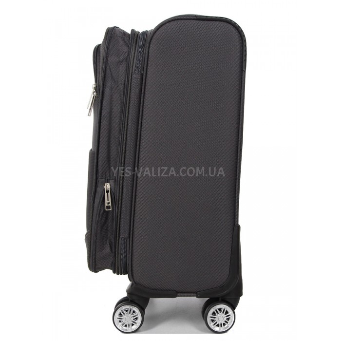 Чемодан малый S ткань серый 55х39х24(+5)см/44л/3.2кг/Worldline 620, фото 5