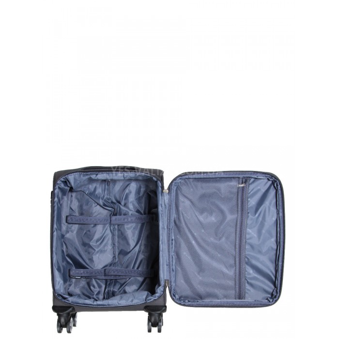 Чемодан малый S ткань серый 55х39х24(+5)см/44л/3.2кг/Worldline 620, фото 10