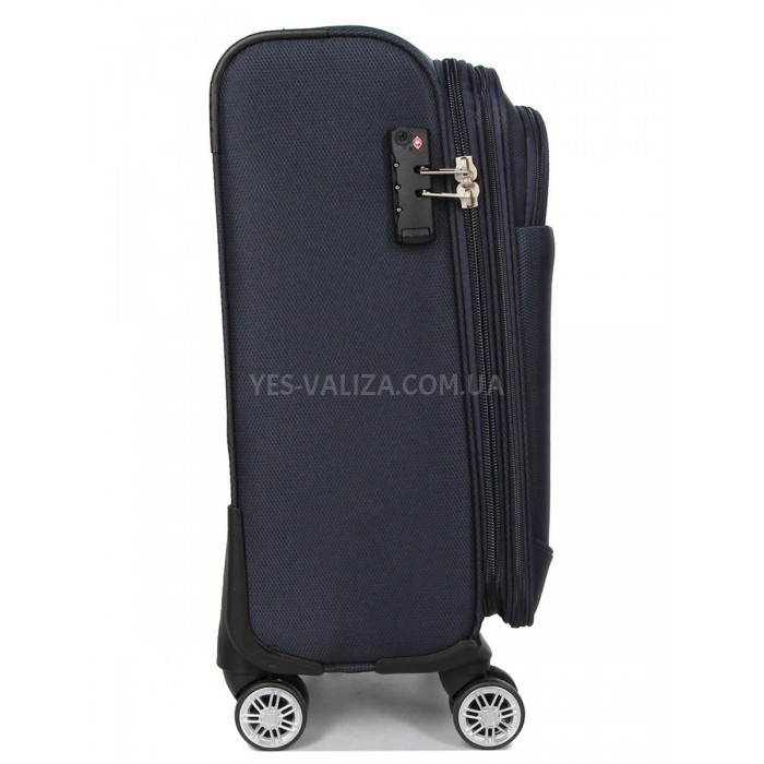 Чемодан малый S ткань синий 55х39х24(+5)см/44л/3.2кг/Worldline 620, фото 4
