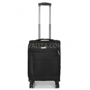 Чемодан малый S ткань чёрный 55х39х24(+5)см/44л/3.2кг/Worldline 620