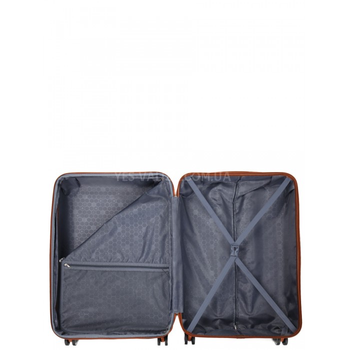 Валіза велика L шампань 76х49х28(+5)см/110л/4.3кг/Worldline 629, фото 10