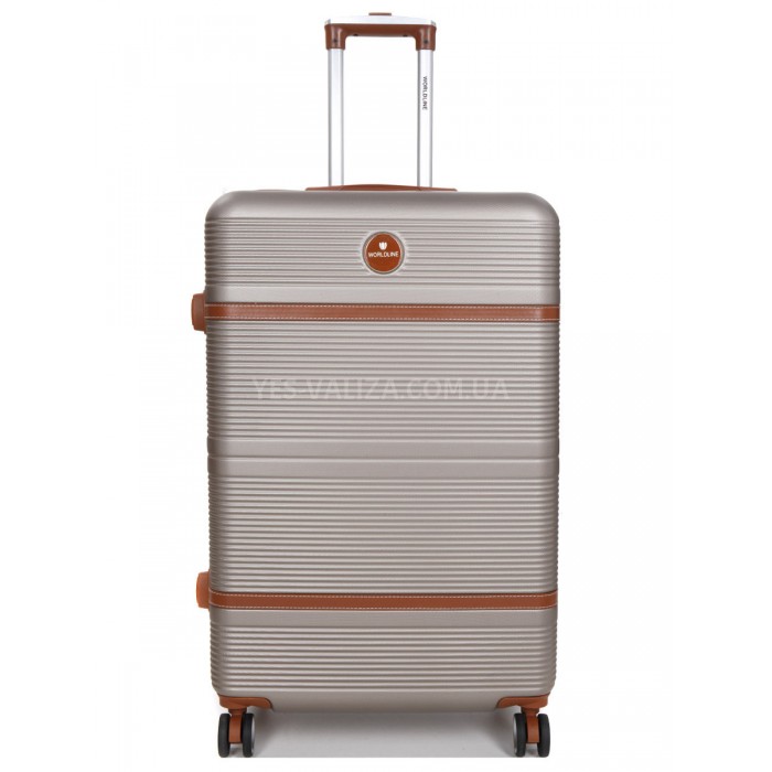 Валіза велика L шампань 76х49х28(+5)см/110л/4.3кг/Worldline 629, фото 1