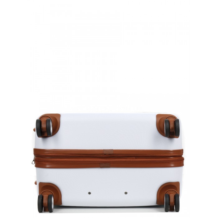 Чемодан большой L белый 76х49х28(+5)см/110л/4.3кг/Worldline 629, фото 7