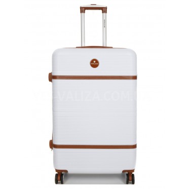 Чемодан большой L белый 76х49х28(+5)см/110л/4.3кг/Worldline 629