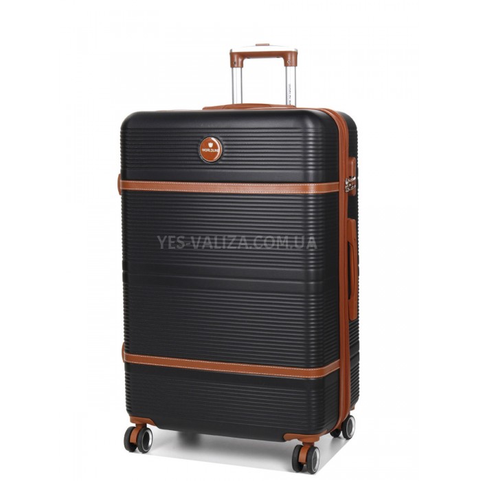 Валіза велика L чорна 76х49х28(+5)см/110л/4.3кг//Worldline 629, фото 2