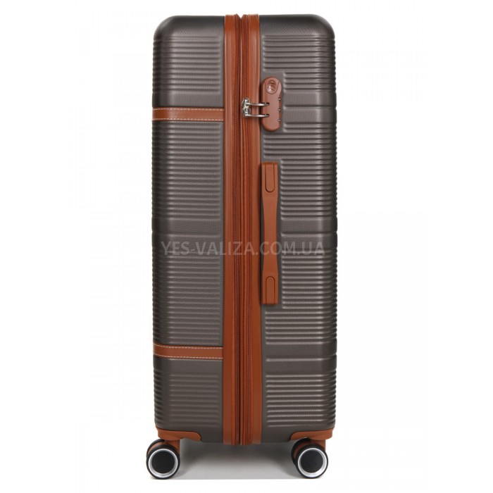 Чемодан большой L коричневый 76х49х28(+5)см/110л/4.3кг/Worldline 629, фото 4