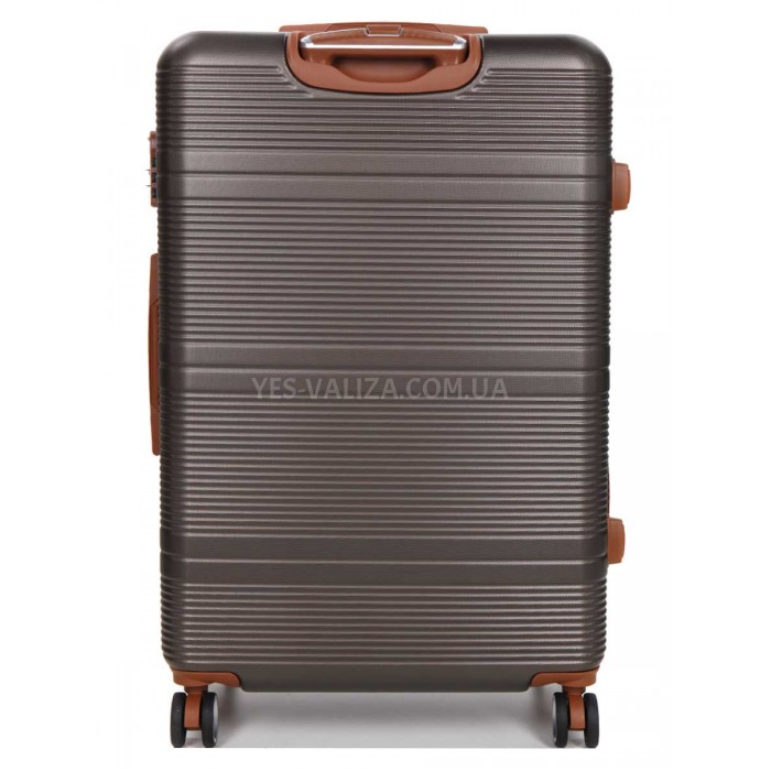 Чемодан большой L коричневый 76х49х28(+5)см/110л/4.3кг/Worldline 629, фото 3