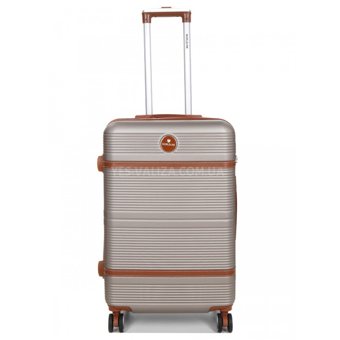 Чемодан средний M шампань 66х42х25(+5)см/74л/3.6кг/Worldline 629, фото 1