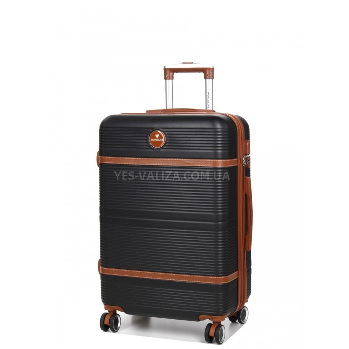 Чемодан средний M чёрный 66х42х25(+5)см/74л/3.6кг/Worldline 629, фото 2