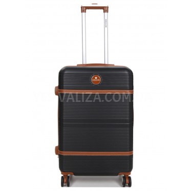 Валіза середня M чорна 66х42х25(+5)см/74л/3.6кг/Worldline 629