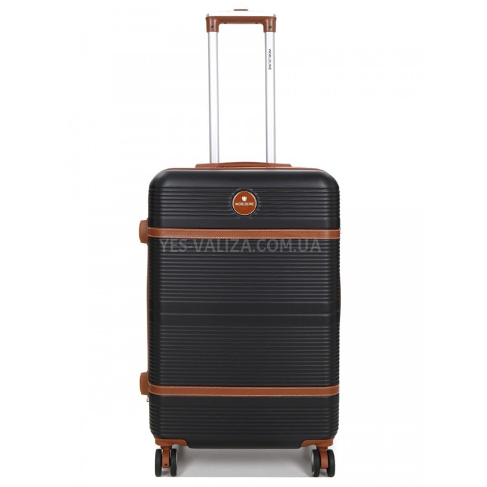 Валіза середня M чорна 66х42х25(+5)см/74л/3.6кг/Worldline 629, фото 1