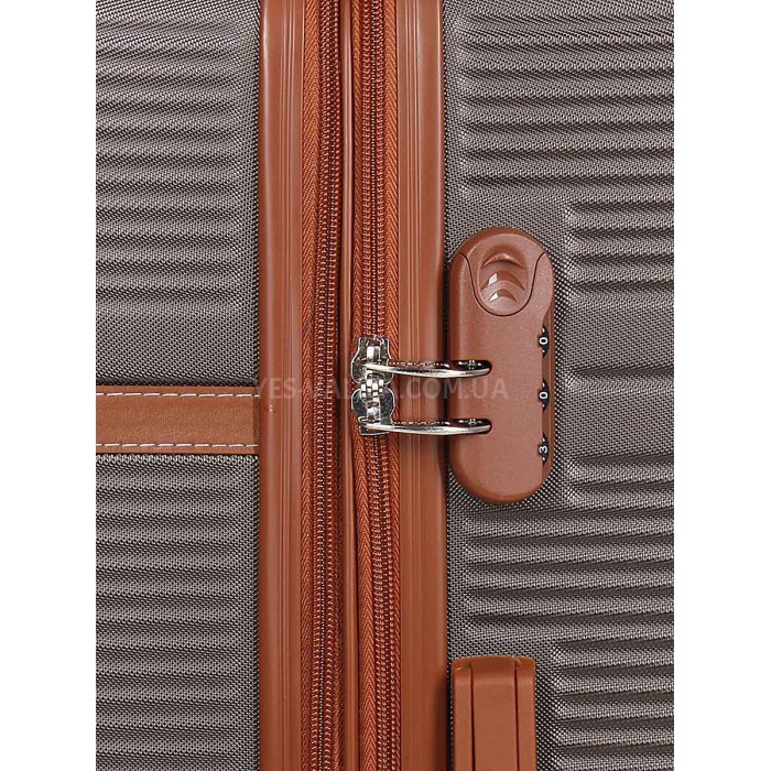Чемодан средний M коричневый 66х42х25(+5)см/74л/3.6кг/Worldline 629, фото 8