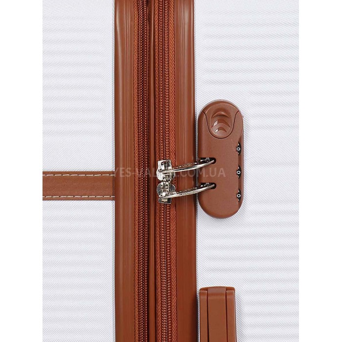 Чемодан средний M белый 66х42х25(+5)см/74л/3.6кг/Worldline 629, фото 10