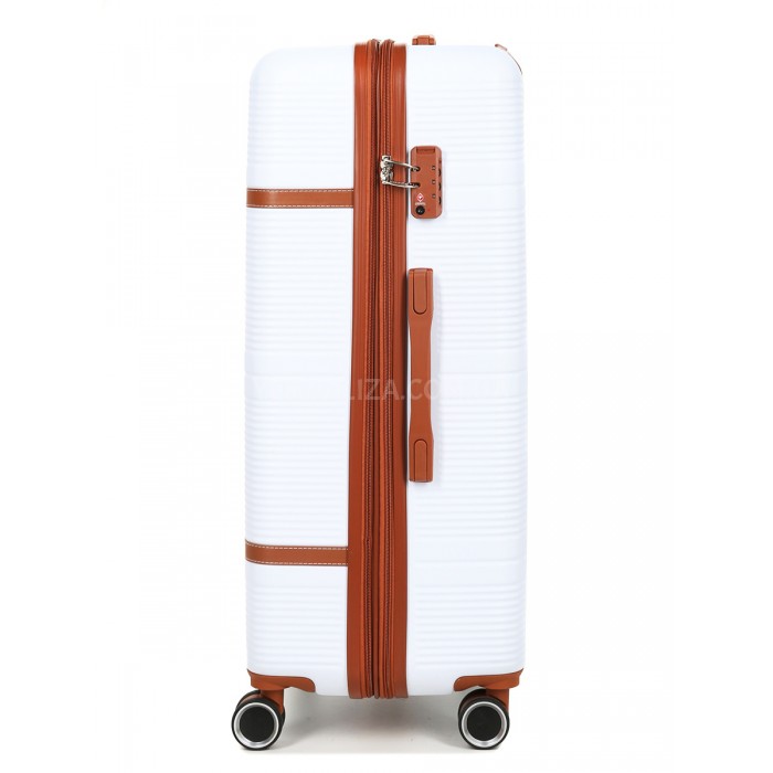 Чемодан средний M белый 66х42х25(+5)см/74л/3.6кг/Worldline 629, фото 5