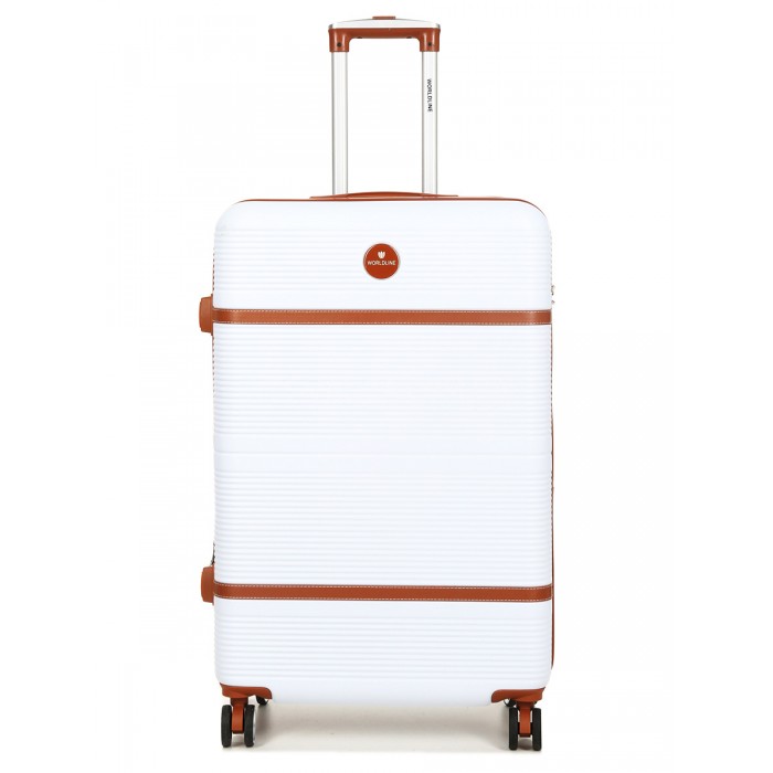 Чемодан средний M белый 66х42х25(+5)см/74л/3.6кг/Worldline 629, фото 2