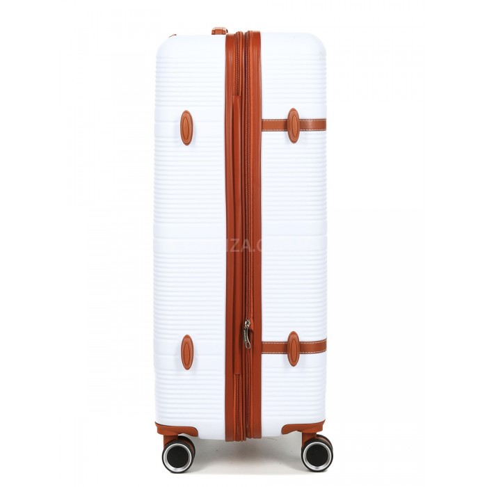 Чемодан средний M белый 66х42х25(+5)см/74л/3.6кг/Worldline 629, фото 4