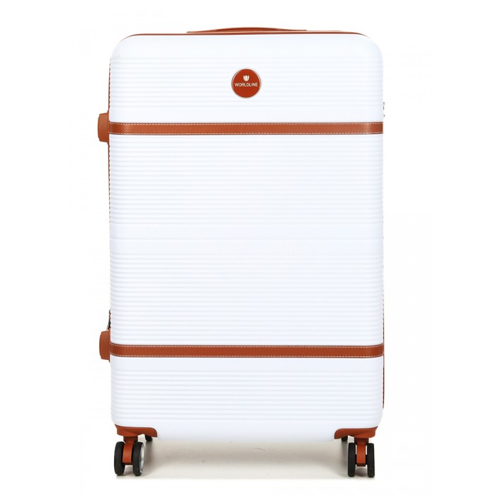 Валіза середня M біла 66х42х25(+5)см/74л/3.6кг/Worldline 629, фото 3