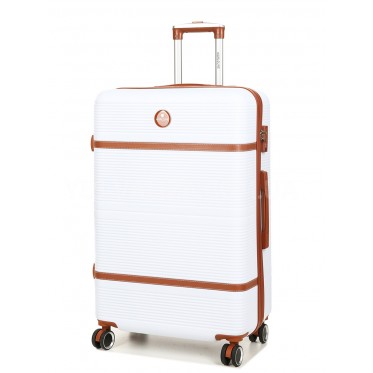 Чемодан средний M белый 66х42х25(+5)см/74л/3.6кг/Worldline 629