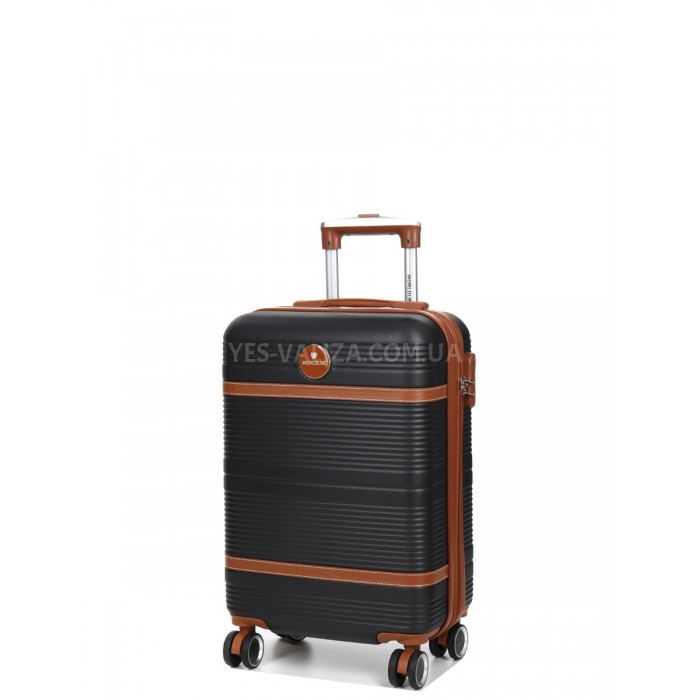 Чемодан ручная кладь S чёрный 55х35х20(+5)см/42л/2.8кг/Worldline 629, фото 2