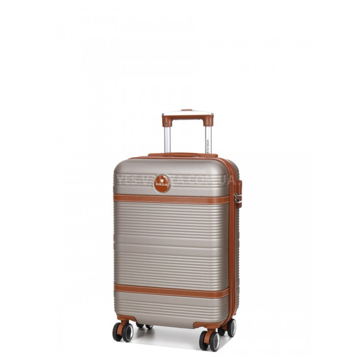 Чемодан ручная кладь S шампань 55х35х20(+5)см/42л/2.8кг/Worldline 629, фото 2