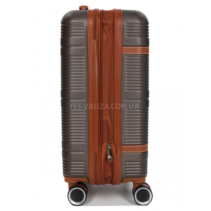 Чемодан ручная кладь S коричневый 55х35х20+5см/42л/2.8кг/Worldline 629, фото 5