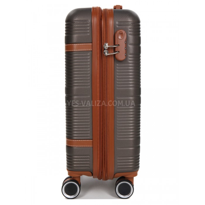 Валіза ручна поклажа S коричнева 55х35х20+5см/42л/2.8кг/Worldline 629, фото 4
