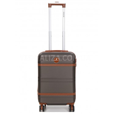 Чемодан ручная кладь S коричневый 55х35х20+5см/42л/2.8кг/Worldline 629