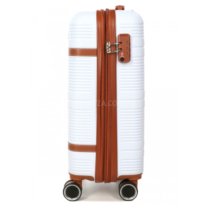 Чемодан ручная кладь S белый 55х35х20(+5)см/42л/2.8кг/Worldline 629, фото 5