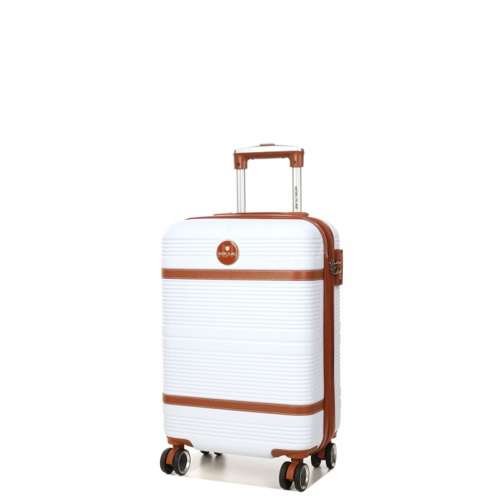 Чемодан ручная кладь S белый 55х35х20(+5)см/42л/2.8кг/Worldline 629, фото 2