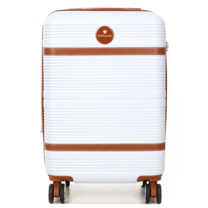 Валіза ручна поклажа S біла 55х35х20(+5)см/42л/2.8кг/Worldline 629, фото 3