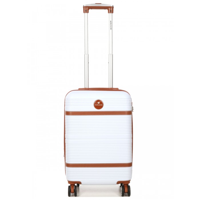 Валіза ручна поклажа S біла 55х35х20(+5)см/42л/2.8кг/Worldline 629, фото 1