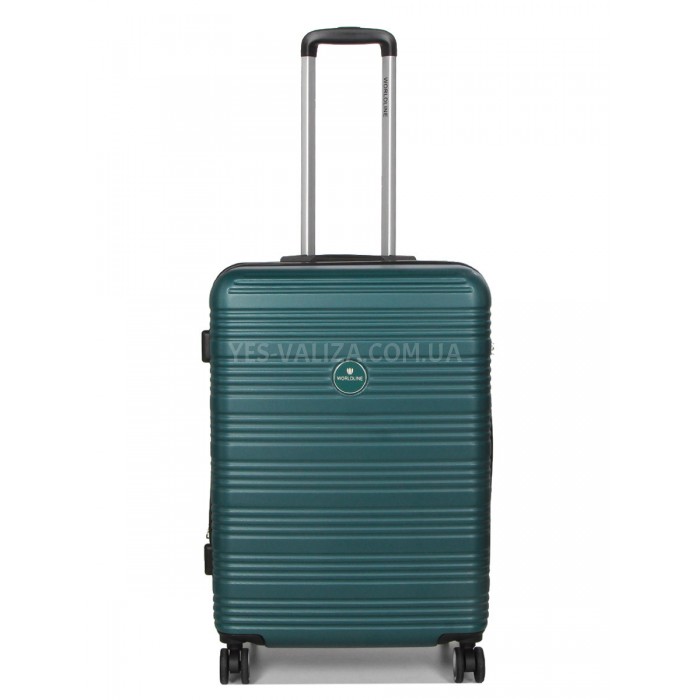 Валіза Франція середня M зелена 65х46х28(+5)см/78л/3.6кг/Worldline 805, фото 1