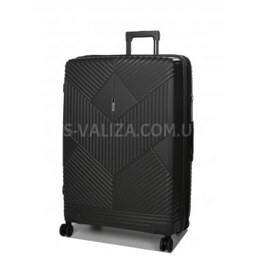 Валіза велика L поліпропілен сіра 77х53х30+5см/114л/5кг/Airtex 639