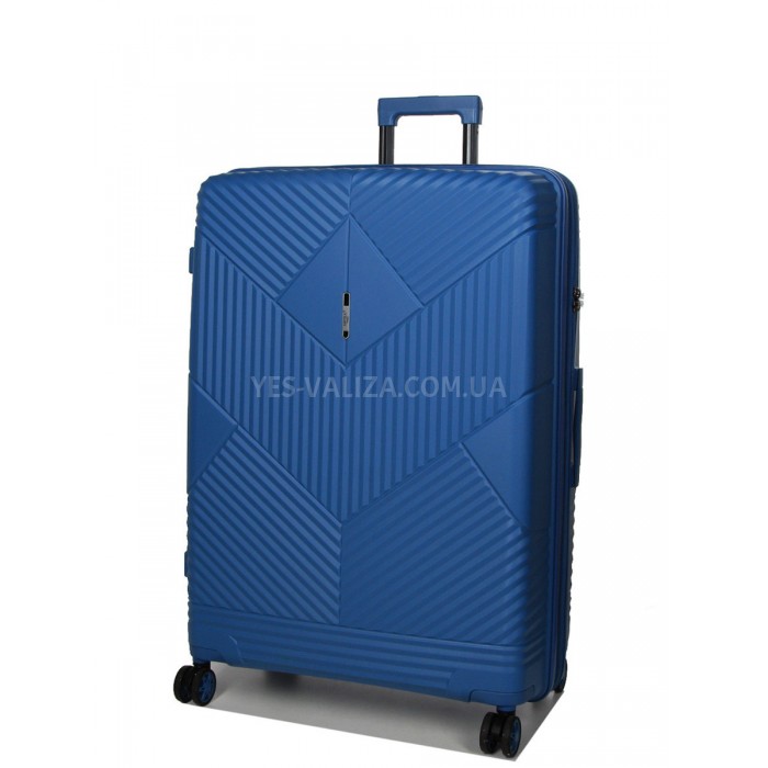 Валіза велика L поліпропілен синя 77х53х30(+5)см/114л/5кг/Airtex 639, фото 2