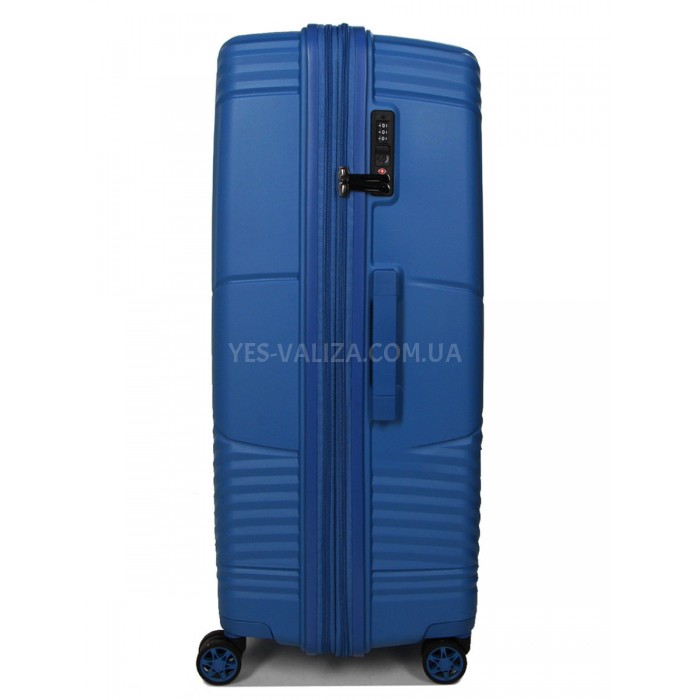 Чемодан большой L полипропилен синий 77х53х30+5см/114л/5кг/Airtex 639, фото 4