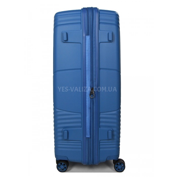 Чемодан большой L полипропилен синий 77х53х30+5см/114л/5кг/Airtex 639, фото 5