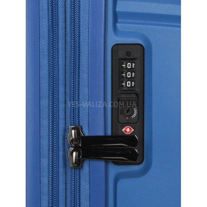 Чемодан средний M полипропилен синий 67х46х26(+5)см/77л/4кг/Airtex 639, фото 8