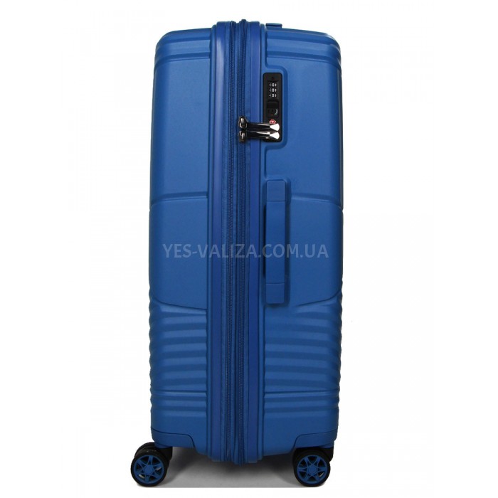 Чемодан средний M полипропилен синий 67х46х26(+5)см/77л/4кг/Airtex 639, фото 4